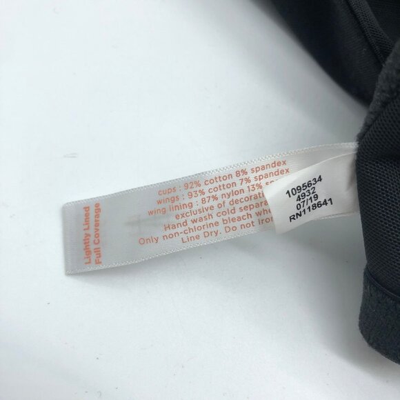 Cacique Black Full Coverage Lightly Lined Bra 50C - Picture 4 of 4